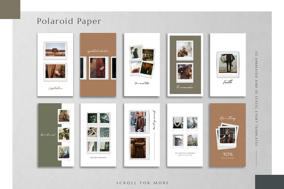 ANIMATED Polaroid Instagram Pack in Instagram Templates - product preview 2