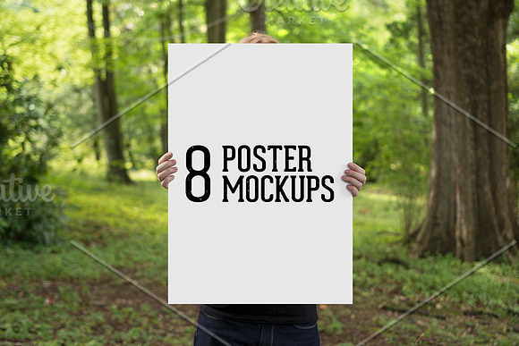 Free 8 Poster Mockups