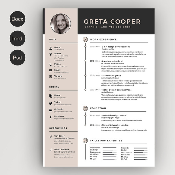 Clean Cv-Resume II ~ Resume Templates ~ Creative Market