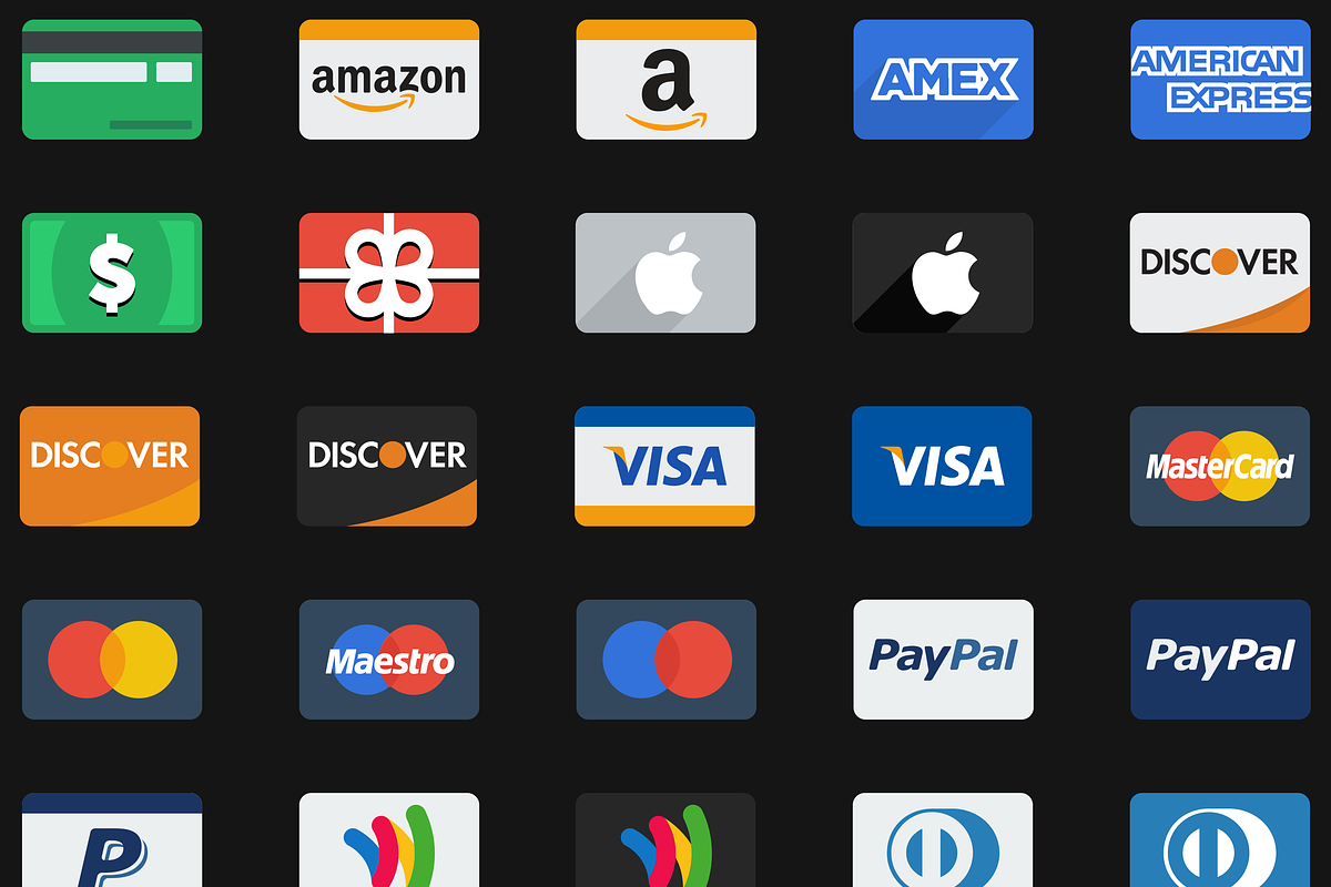 Flat Credit Card Icons in Flat Icons - product preview 2