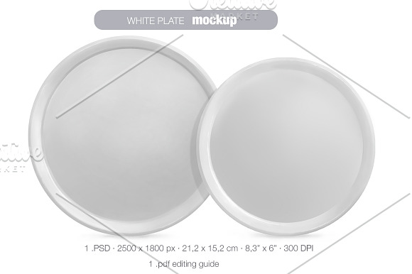 Free White plate MOCK UP
