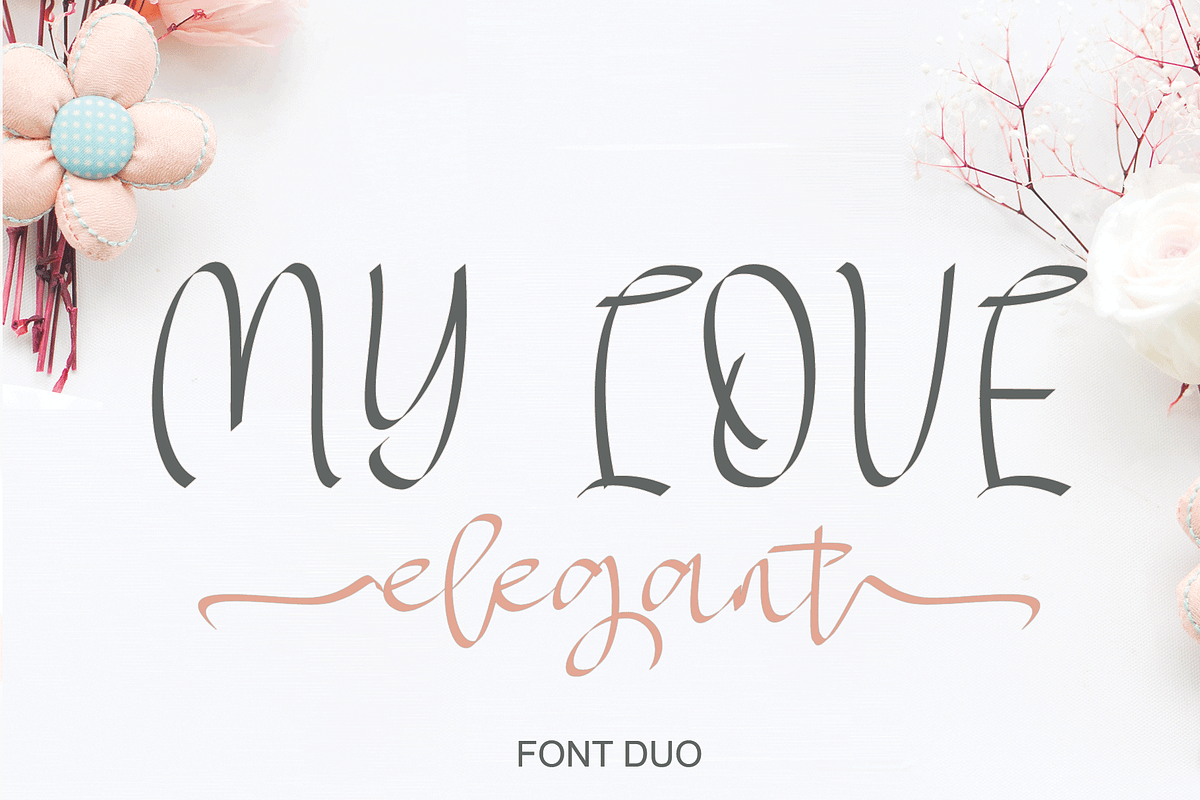 MY LOVE elegant in Love Fonts