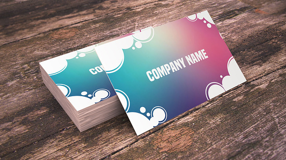 Colorful business card in Business Card Templates