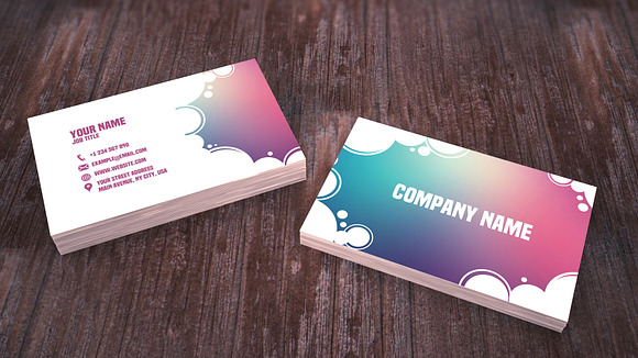 Colorful business card in Business Card Templates - product preview 1