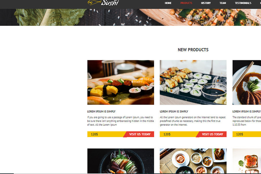 Sushi restaurant html/css template in HTML/CSS Themes - product preview 2