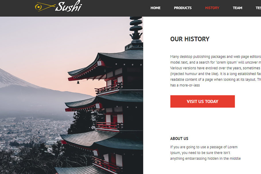 Sushi restaurant html/css template in HTML/CSS Themes - product preview 3