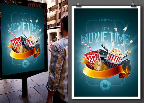 Free Variable Poster Mockup Template