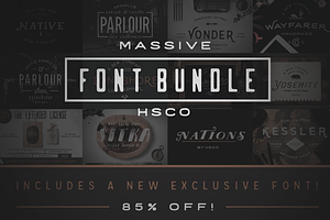 Massive Font Bundle - $10 Off (Ltd)
