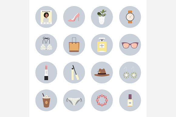 Fashion icon set in Icons