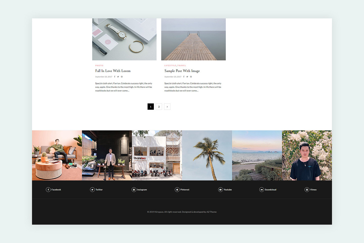 Airspace - A Minimal & Modern Blog in WordPress Blog Themes - product preview 2