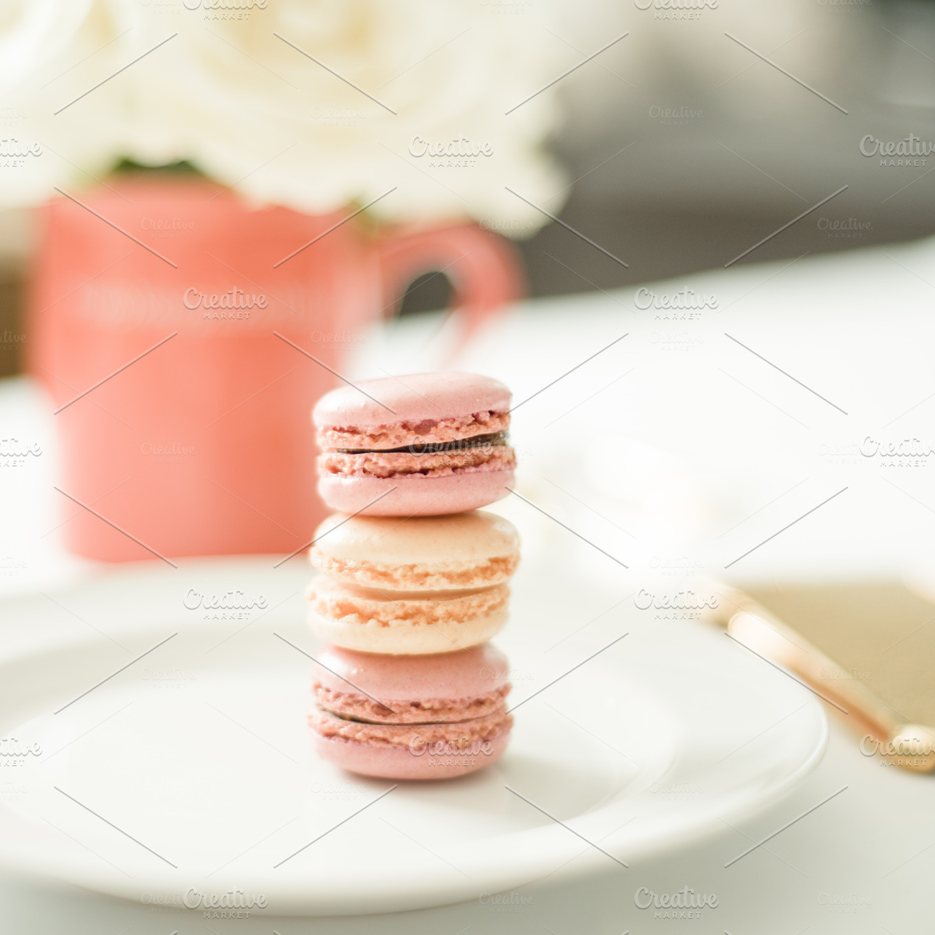 Happy Macarons | Stock Image ~ Photos ~ Creative Market
