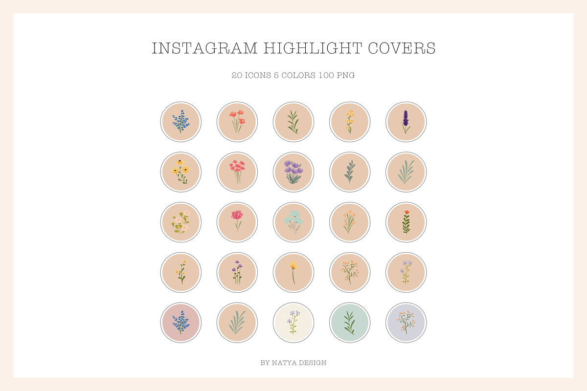 Instagram Highlight Covers in Instagram Templates
