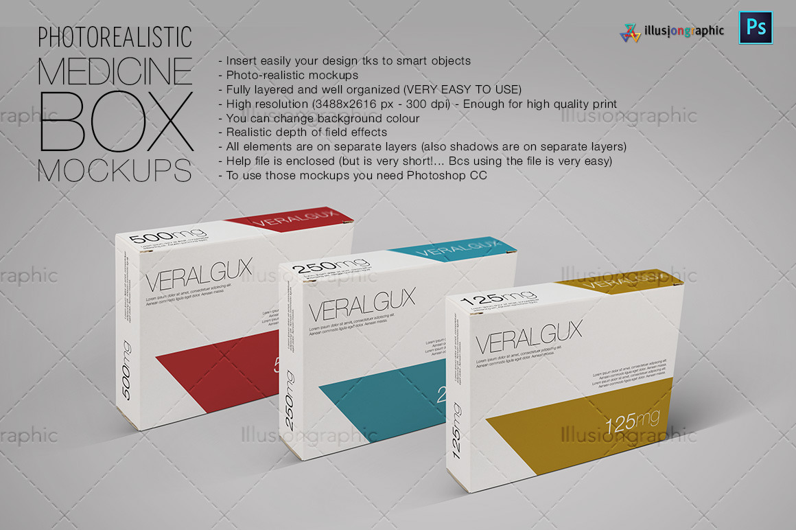 Download Photorealistic Medicine Box Mockups ~ Product Mockups ...