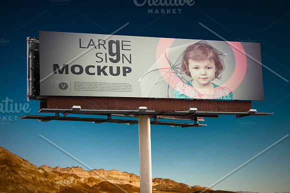 Free Large sign Billboard mockup