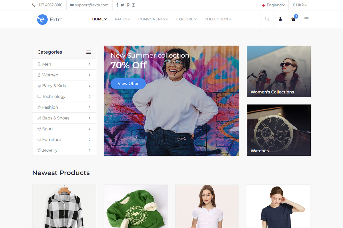 Extra - Responsive eCommerce Templat in Bootstrap Themes