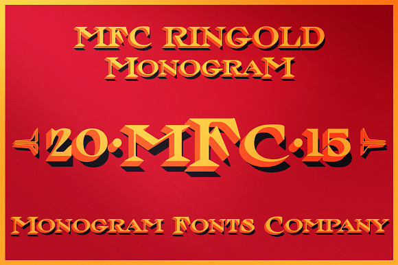 MFC Ringold Monogram - Layered Font in Display Fonts - product preview 4