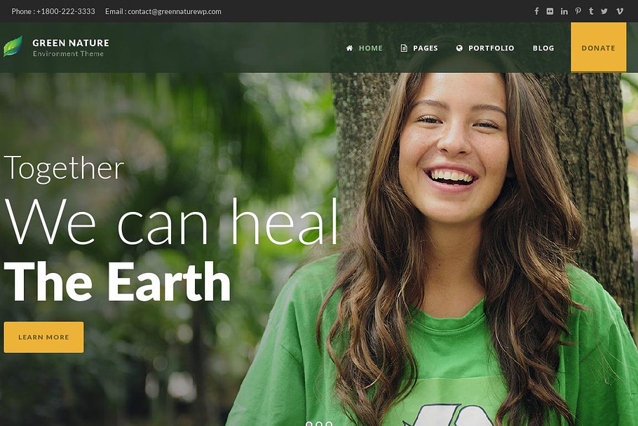 ENVIRONMENTAL HTML TEMPLATE in HTML/CSS Themes