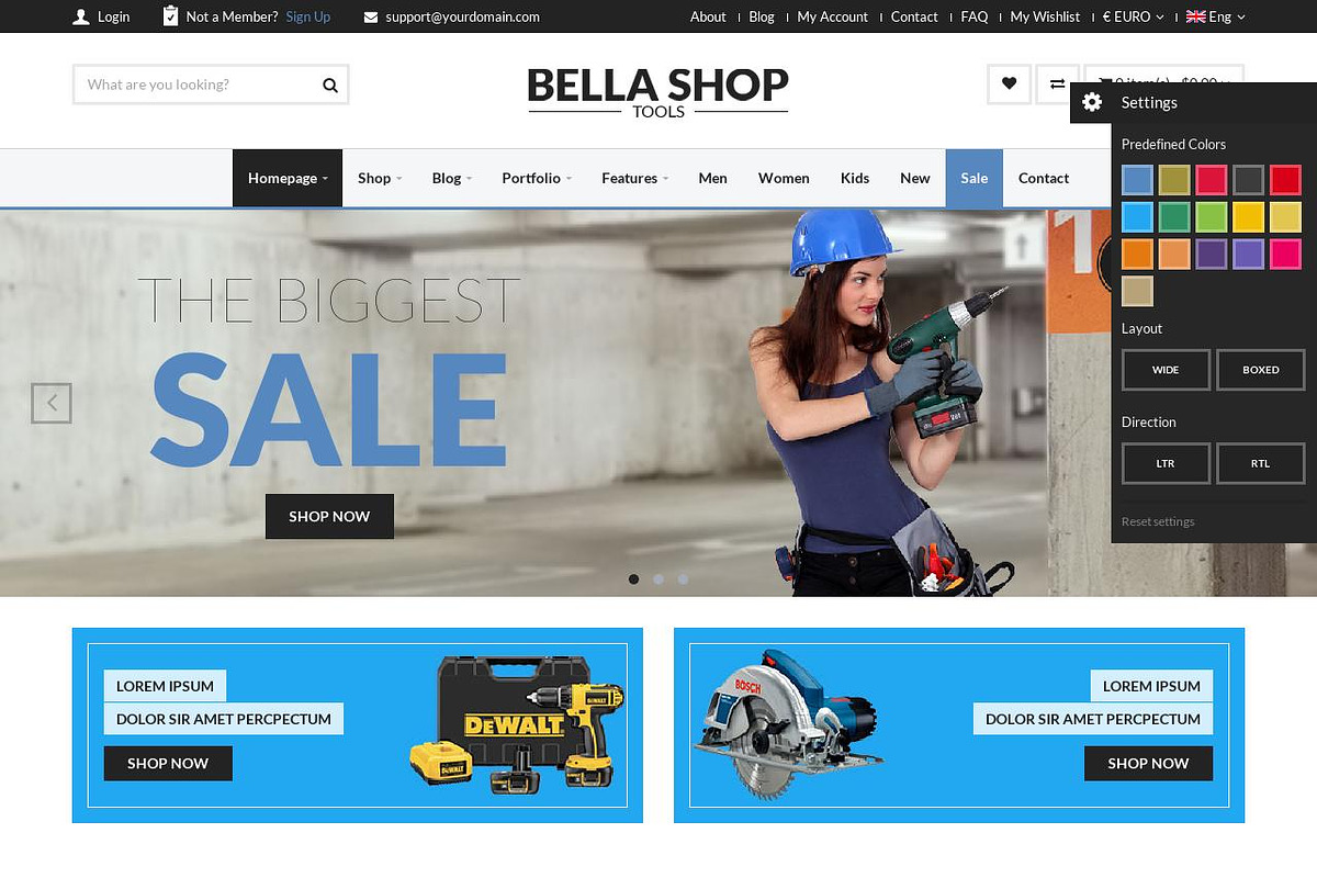 Bella - eCommerce HTML Shop with RTL in HTML/CSS Themes