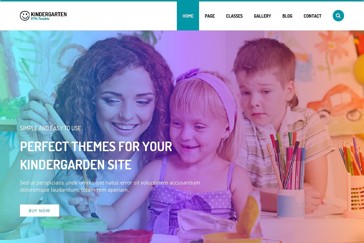 Kindergarten HTML template in Themes