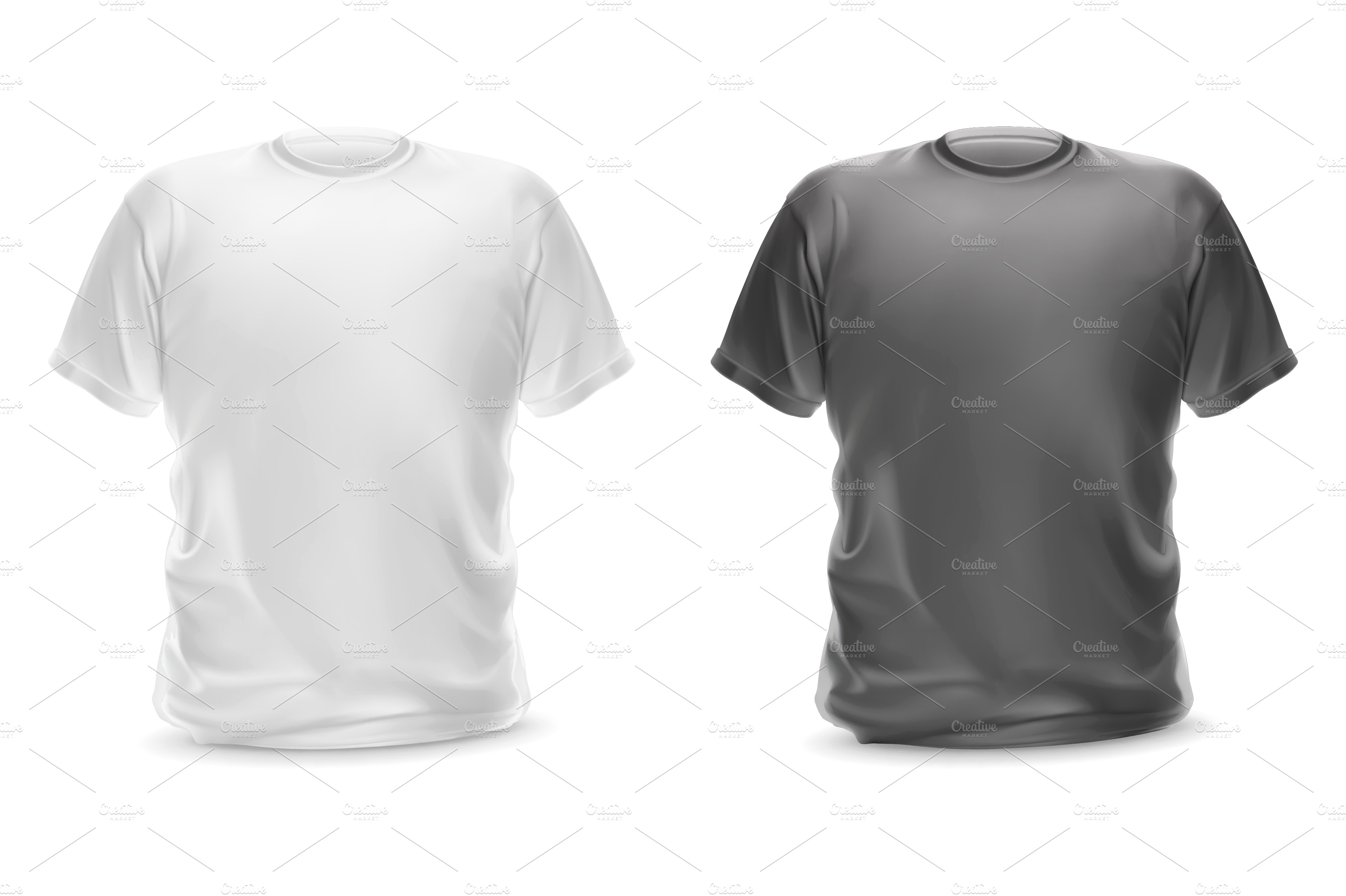 Download White and gray t-shirts ~ Graphic Objects ~ Creative Market