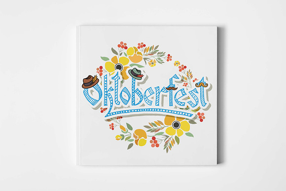Oktoberfest Floral Logotype in Templates