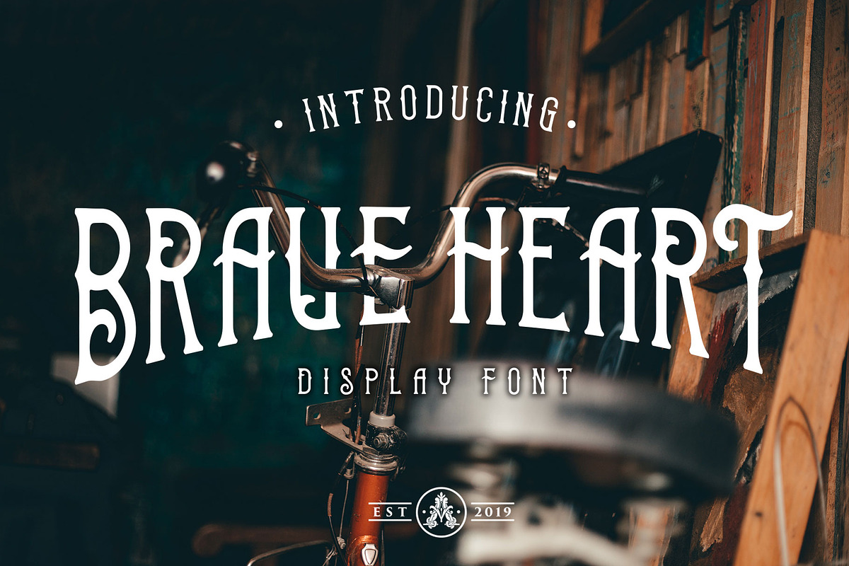 Brave Heart Font in Display Fonts