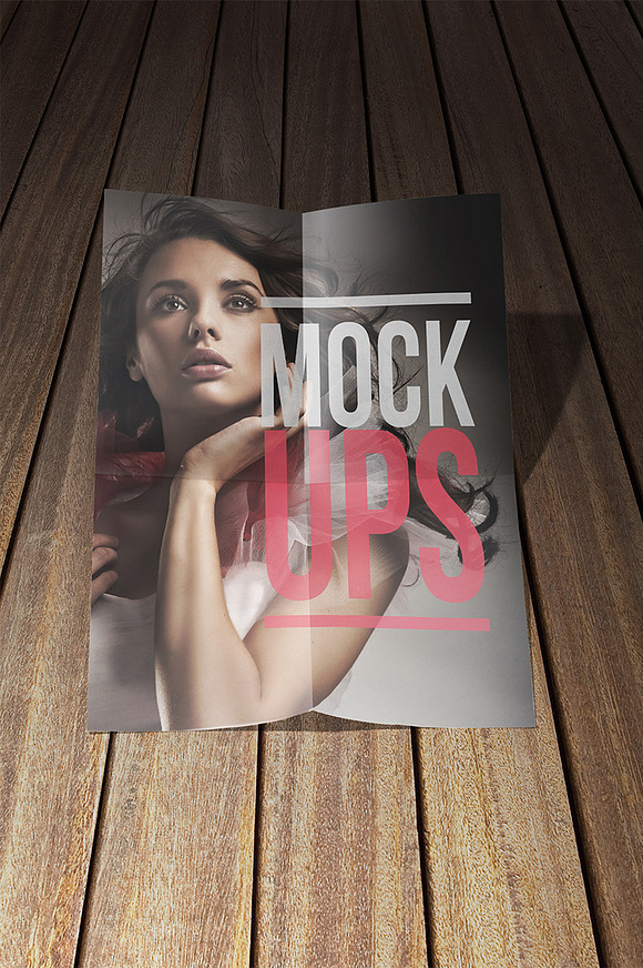 One Page Flyer Mockup in Product Mockups - product preview 1