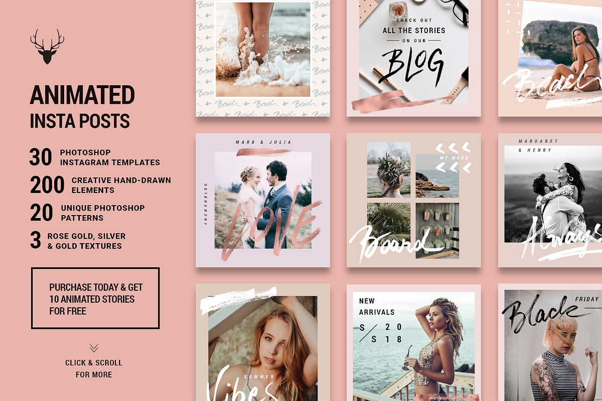 4th of July Instagram Bundle 95% OFF in Instagram Templates - product preview 23