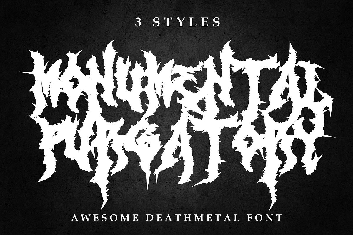 3 Awesome Deathmetal Fonts in Blackletter Fonts