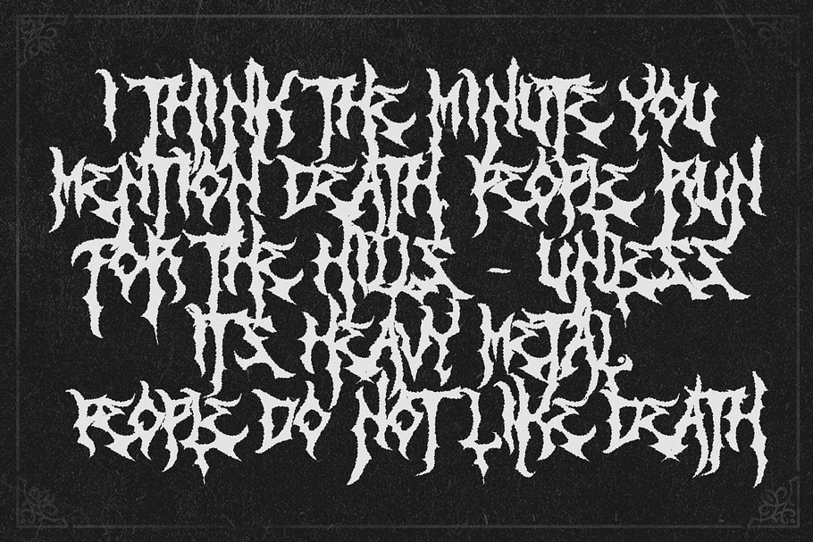 3 Awesome Deathmetal Fonts in Blackletter Fonts - product preview 5