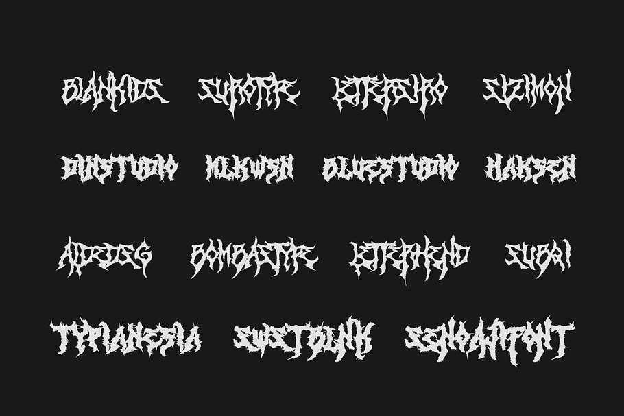 3 Awesome Deathmetal Fonts in Blackletter Fonts - product preview 6