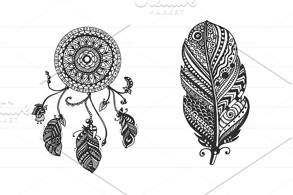 TRIBAL Vector Elements Collection in Objects - product preview 2