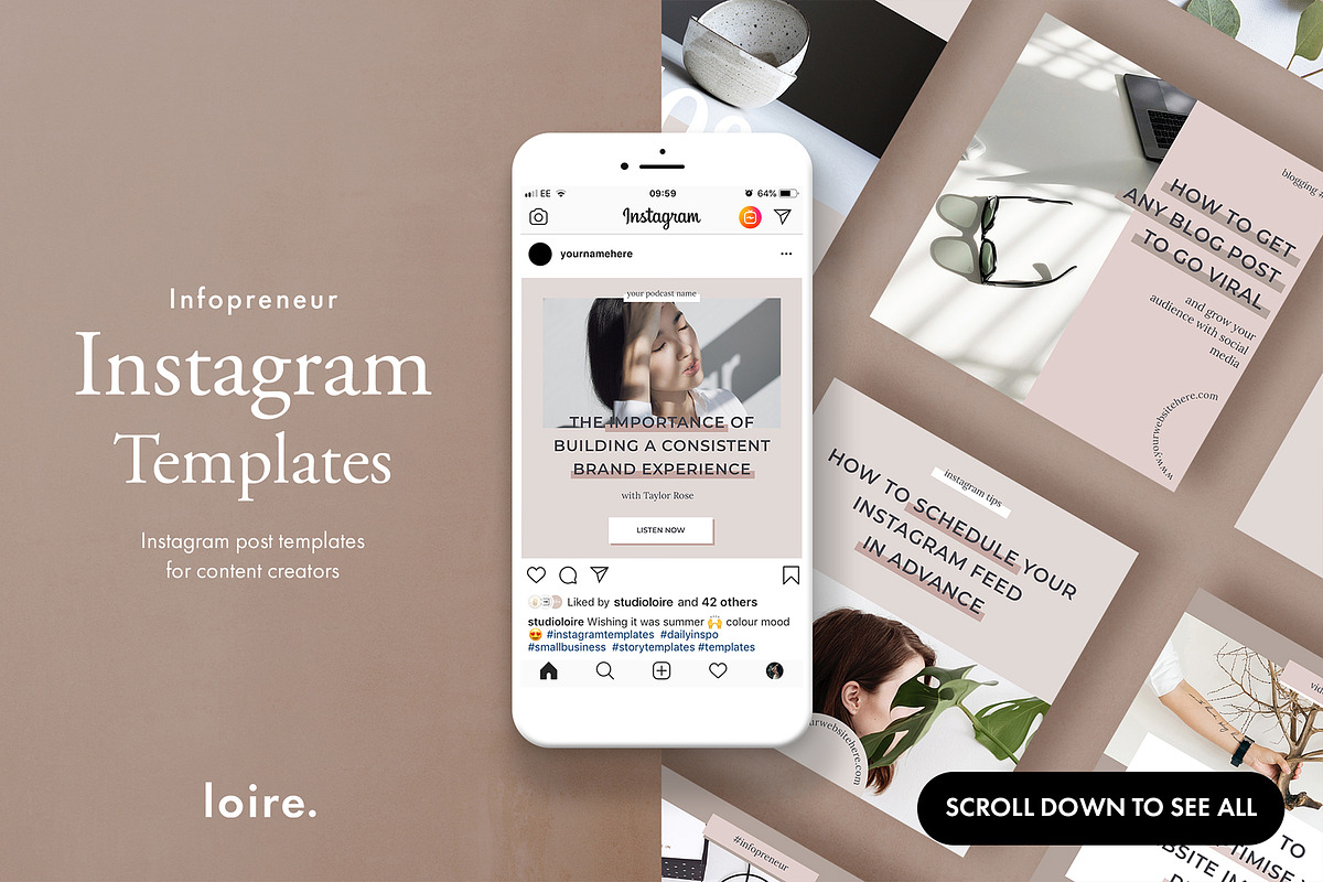 Infopreneur complete social bundle in Instagram Templates - product preview 1