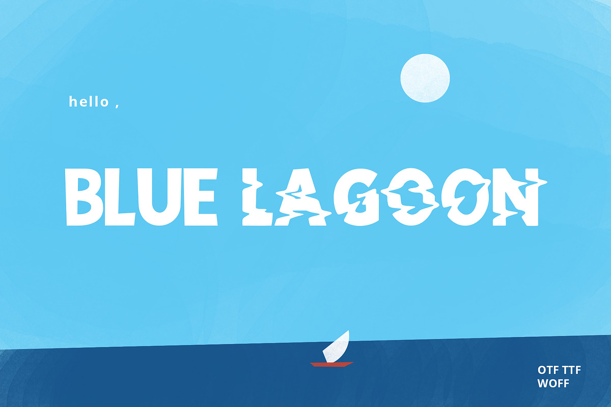 Blue Lagoon font in Display Fonts