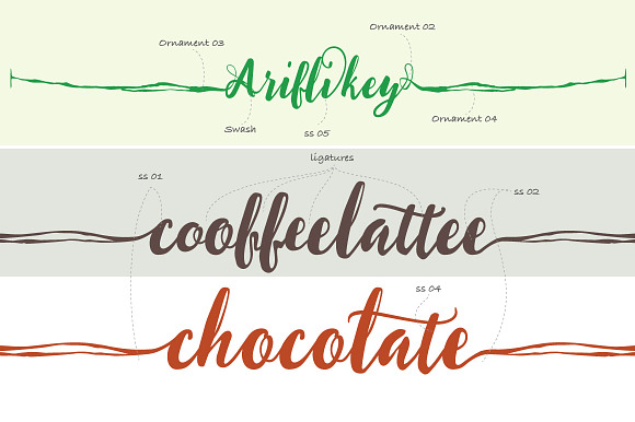 Ariflikey Typeface (30% Off) in Script Fonts - product preview 4