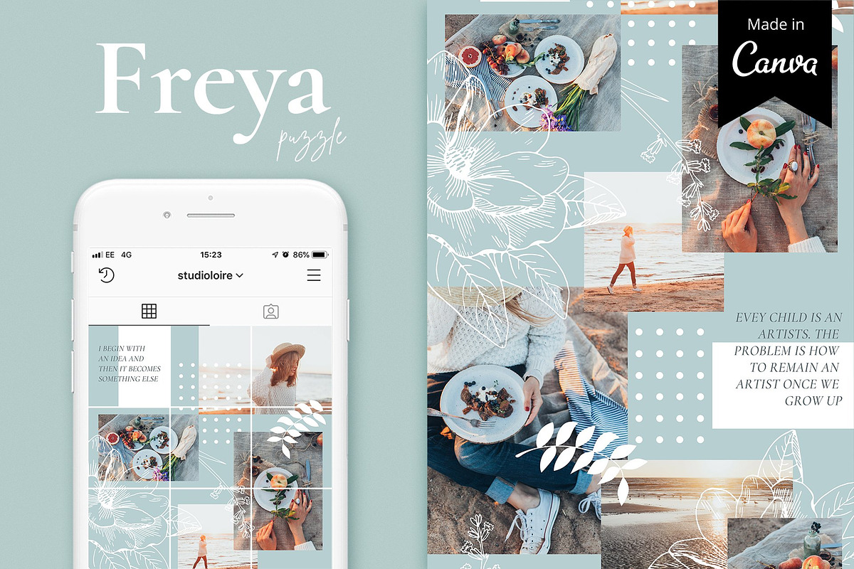 Puzzle template bundle for CANVA in Instagram Templates - product preview 4
