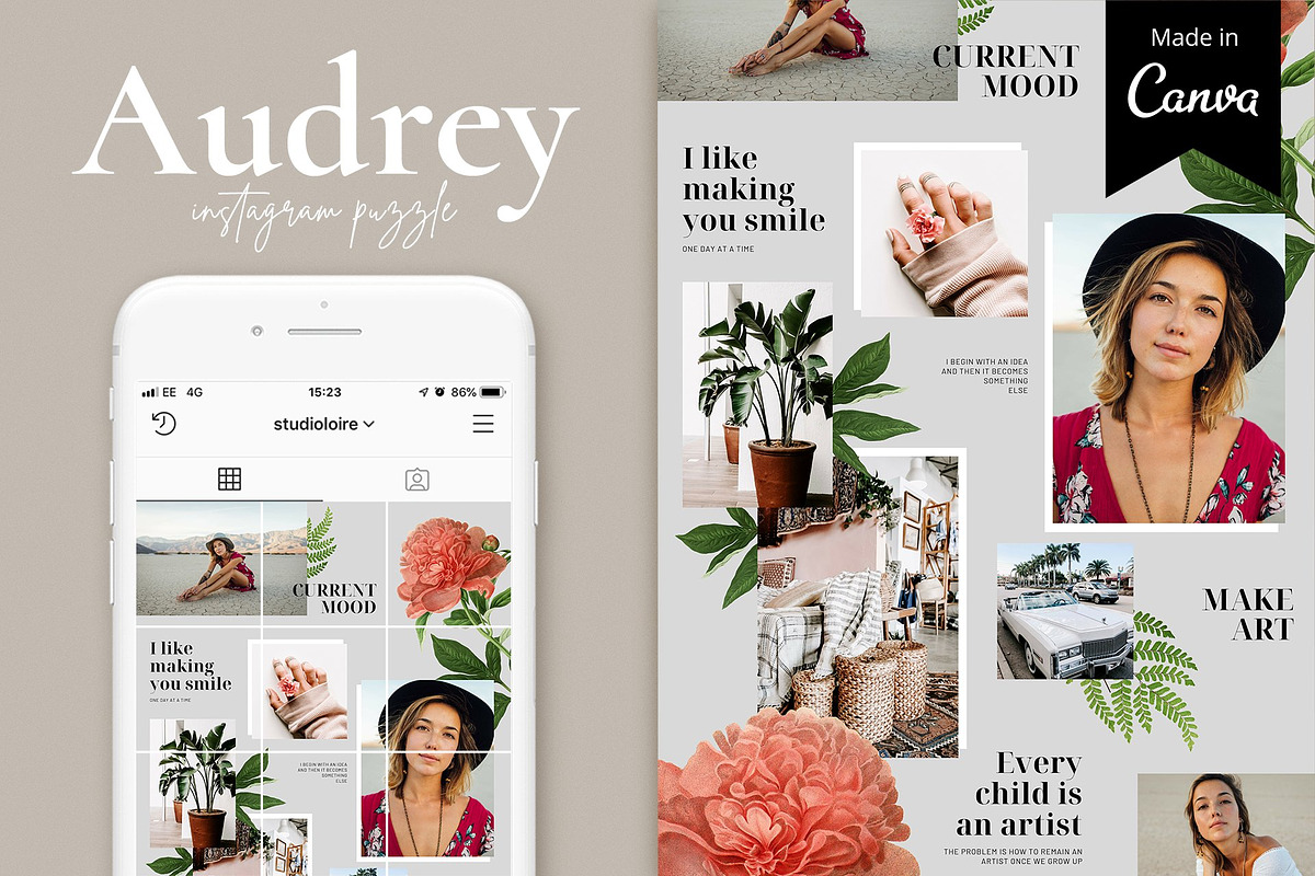 Puzzle template bundle for CANVA in Instagram Templates - product preview 8