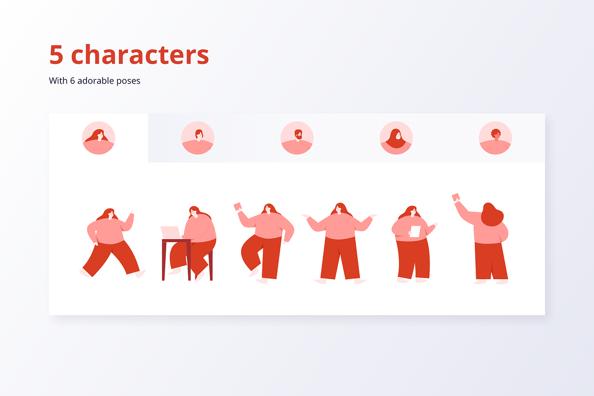 People Illustration Pack in Web Elements - product preview 1