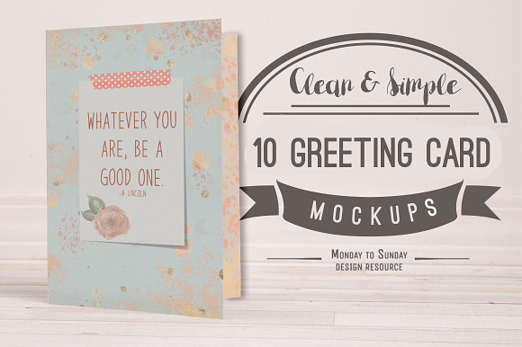 Download 10 A7 (5x7) Greeting Card Mockups