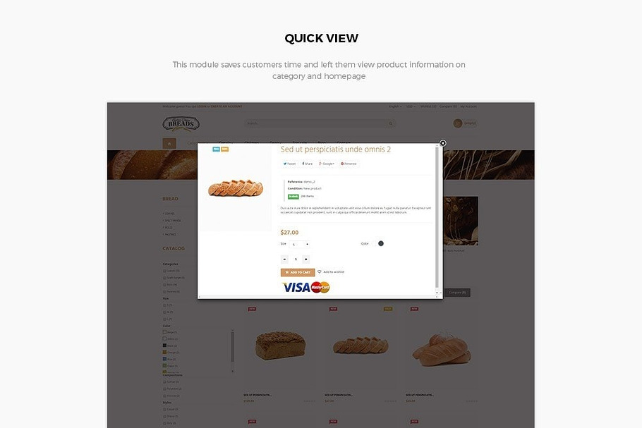 LEO BREAD PRESTASHOP THEME in Bootstrap Themes - product preview 4
