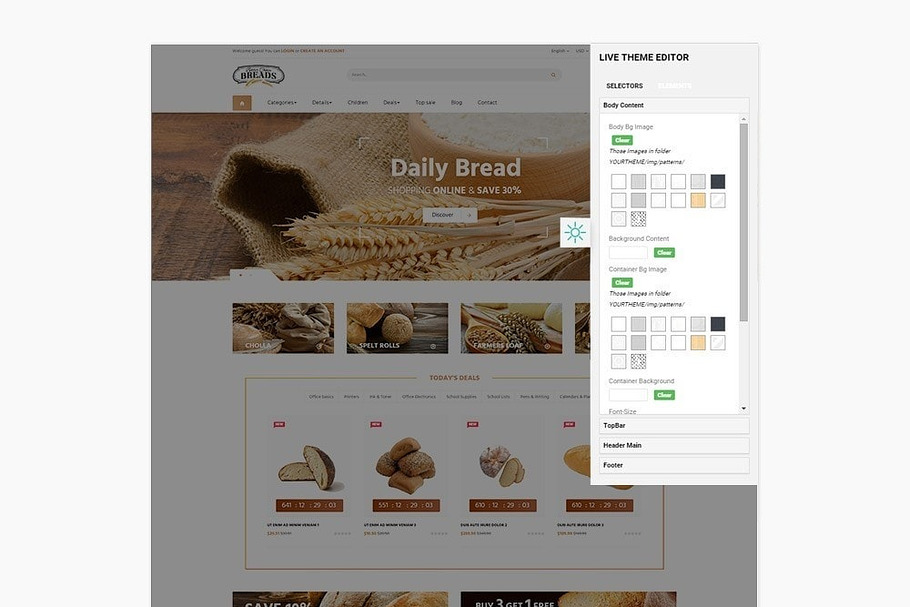 LEO BREAD PRESTASHOP THEME in Bootstrap Themes - product preview 5