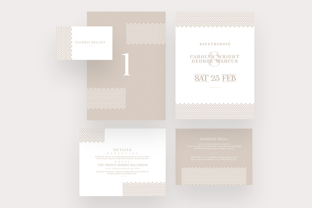 Minimal Rosegold Wedding Suite in Invitation Templates - product preview 1