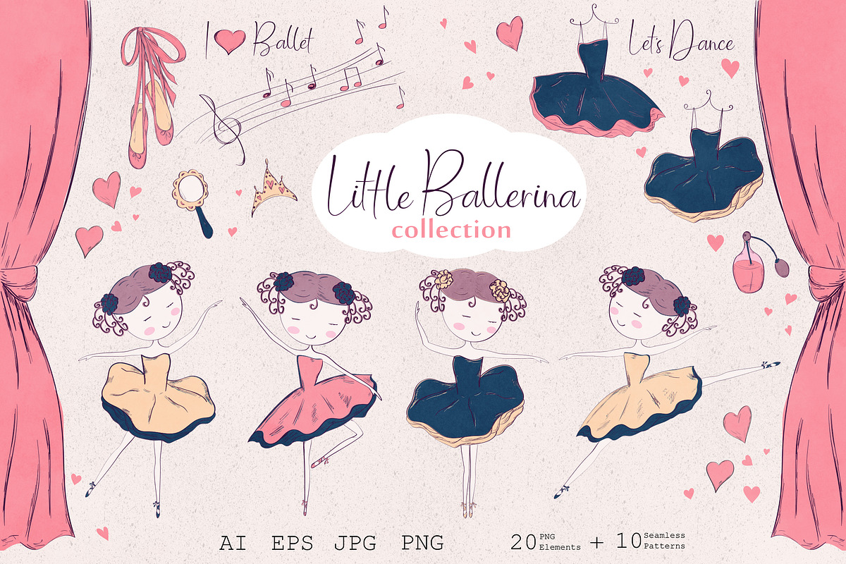 Little Ballerina in Patterns