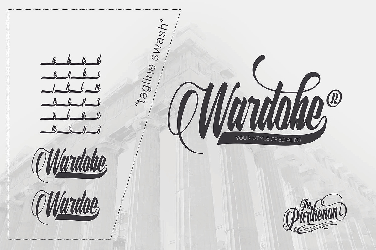 The Parthenon in Script Fonts - product preview 5