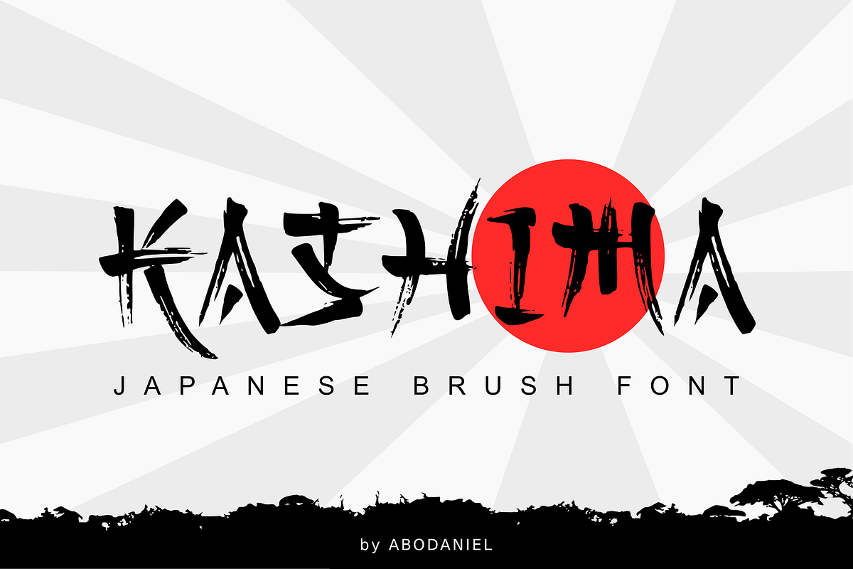 Kashima -Japanese Brush- in Non Western Fonts