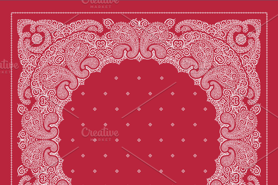 Bandanna print design set (vector) in Patterns - product preview 5