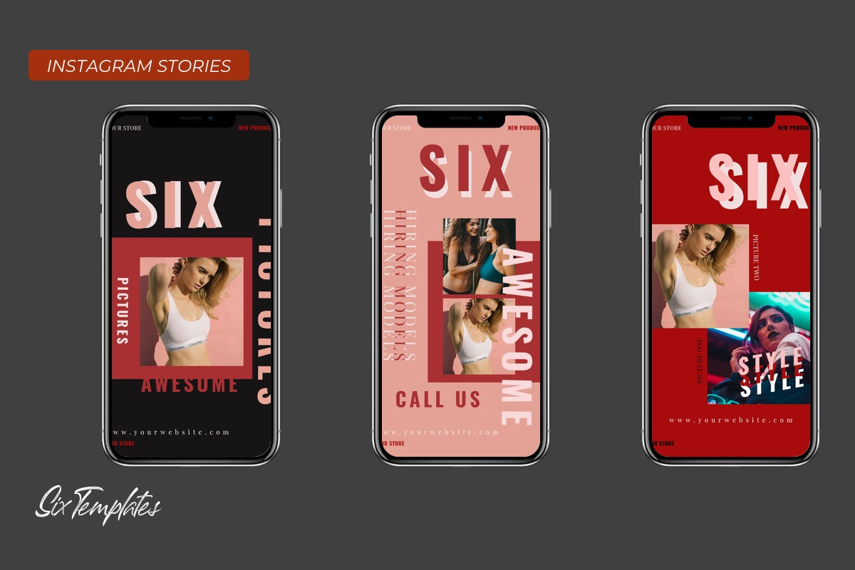Six Instagram Stories Template in Instagram Templates - product preview 1