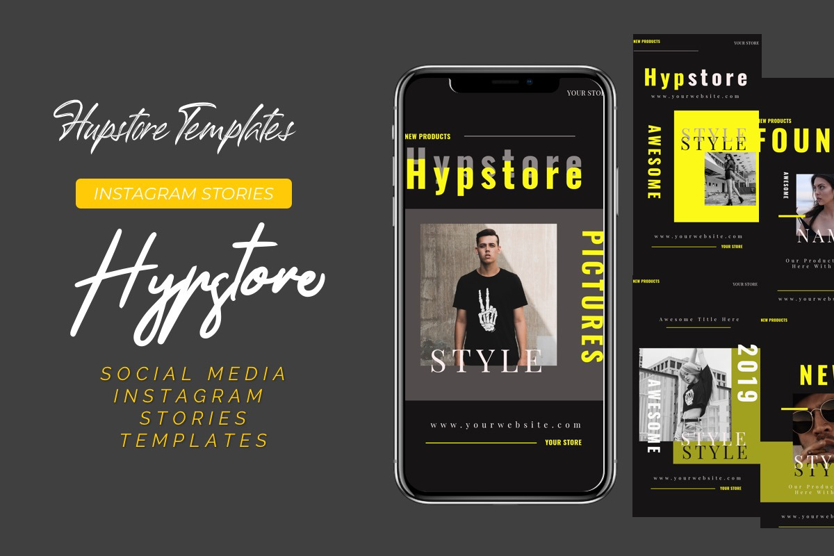 Hypstore Instagram Stories Template. in Instagram Templates