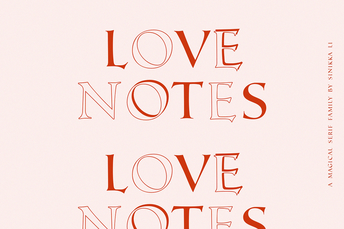 LOVE NOTES | SERIF FONT FAMILY in Serif Fonts