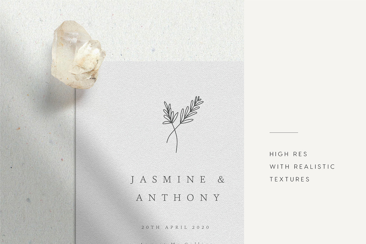 Paper and Card Natural Mockup in Invitation Templates - product preview 1